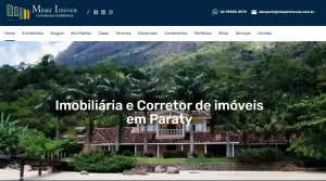 Site criado por Imasterweb Soluções Digitais para a Imobiliária Minair Imóveis com otimização SEO orgânico na cidade de Paraty.