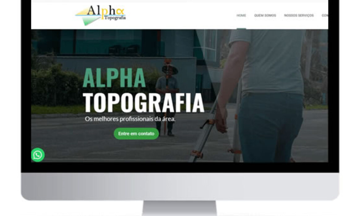 Site criado Alpha Topografia