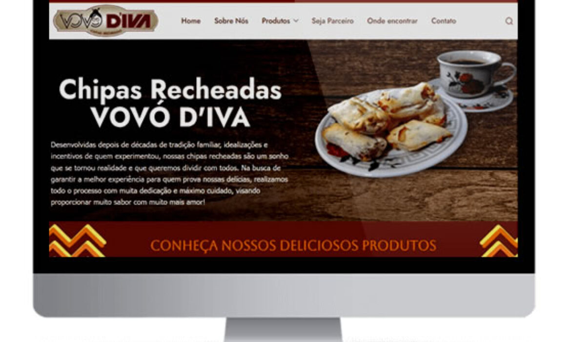 Site de Chipas Recheadas Vovó Diva