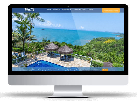 Site criado Pousada Recanto de Paraty