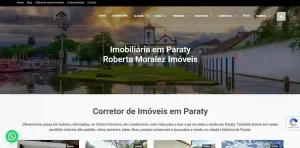 Site criado pelo Estúdio Imasterweb Soluções Digitais para a imobiliária Roberta Moralez Imóveis em Paraty no RJ.