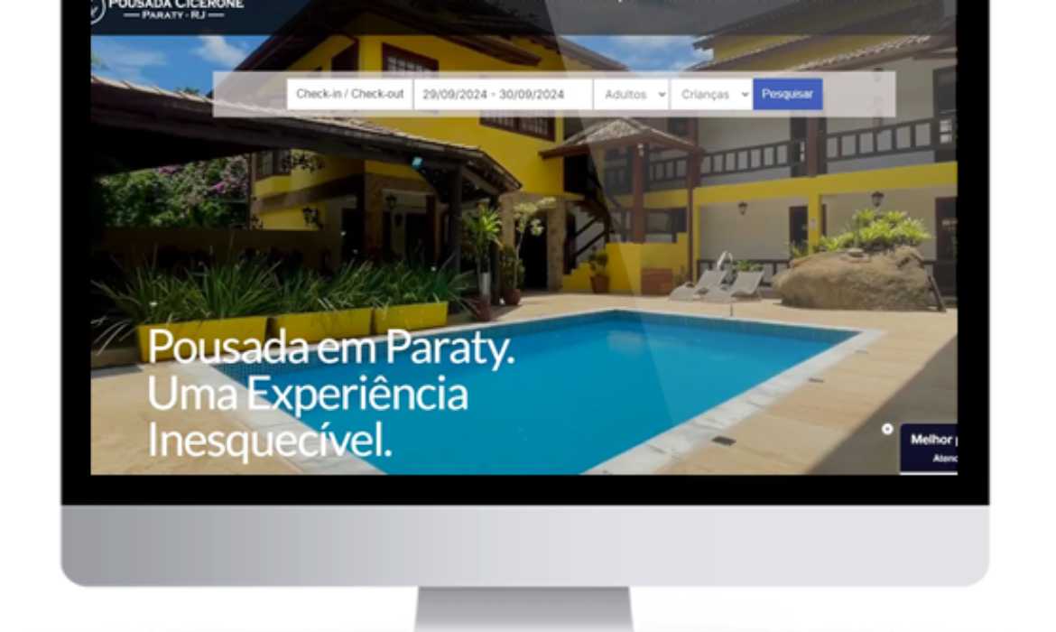 Site criado para a Pousada Cicerone em Paraty