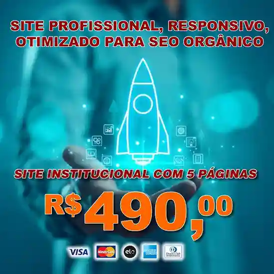 Criação de site profissional responsivo barato por R$ 490 reais com otimização SEO orgânico a venda Curitiba PR