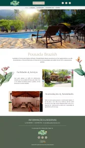 Site desenvolvido pelo Estúdio Imasterweb Soluções Digitais para a Pousada Brazish Paraty com layout exclusivo e sistema de reservas.
