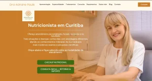 Criação de site na cidade de Curitiba em formato responsivo, exclusivo, na plataforma wordpress, rápidos para nutricionista.